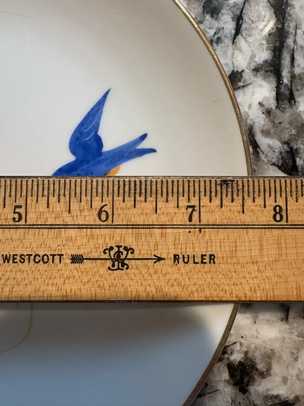 Nippon Hand Painted Bluebird of Happiness Dogwood Blossoms Plate